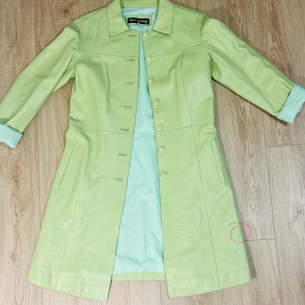 Vintage Marc Laurent Italy Leather Coat
